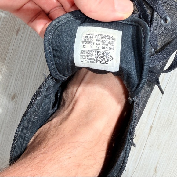 Converse Black Canvas High-Tops - Picture 3 of 15
